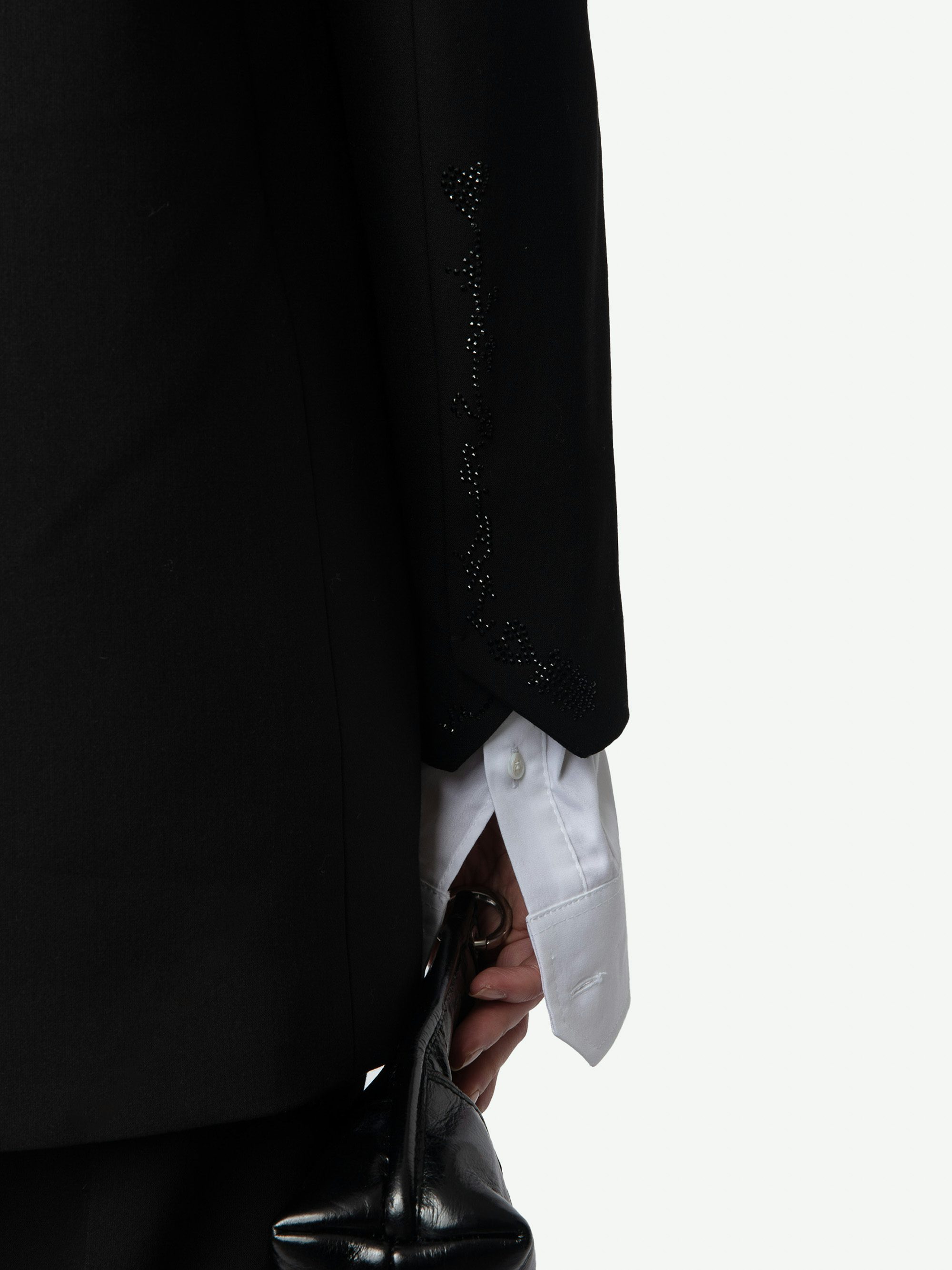 Viva Blazer - Tailored structured blazer with button-up fastening and rhinestones.